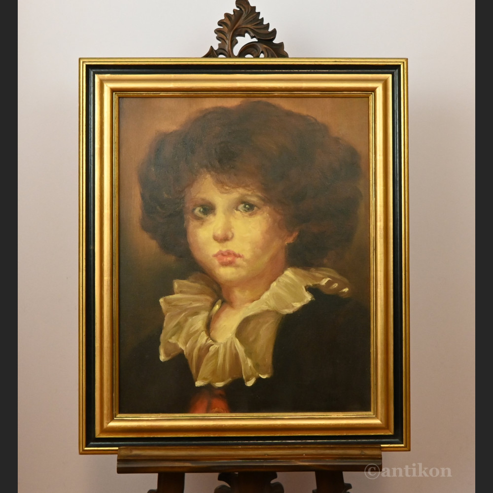 Portret młodzieńca obraz olejny w ramie  Portret młodzieńca obraz olejny w ramie