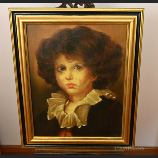 Portret młodzieńca obraz olejny w ramie  Portret młodzieńca obraz olejny w ramie