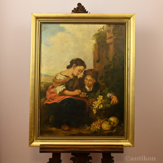 Młoda handlarka winogron obraz wg Murillo 