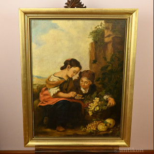 Młoda handlarka winogron obraz wg Murillo  Młoda handlarka winogron obraz wg Murillo
