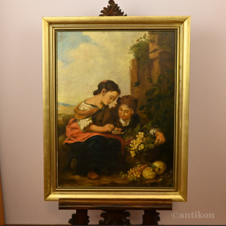 Młoda handlarka winogron obraz wg Murillo  Młoda handlarka winogron obraz wg Murillo