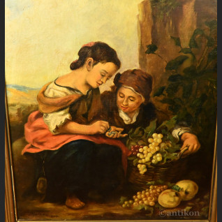 Młoda handlarka winogron obraz wg Murillo  Młoda handlarka winogron obraz wg Murillo