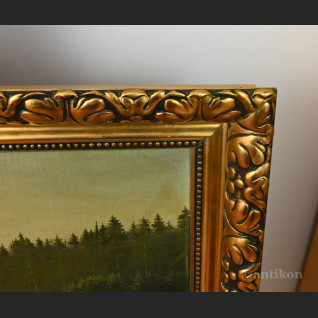 Stary obraz jeleń na rykowisku z 1940r  Stary obraz jeleń na rykowisku z 1940r