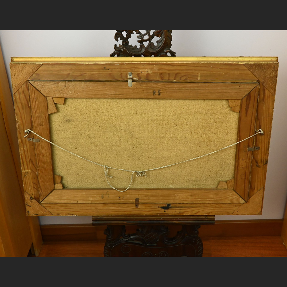 Stary obraz jeleń na rykowisku z 1940r  Stary obraz jeleń na rykowisku z 1940r