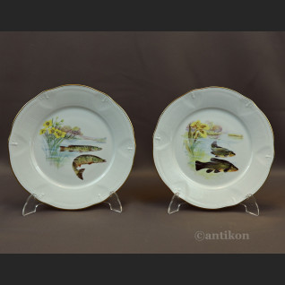 Talerze Limoges do ryb serwis francuski na 12 osób Talerze Limoges do ryb serwis francuski na 12 osób