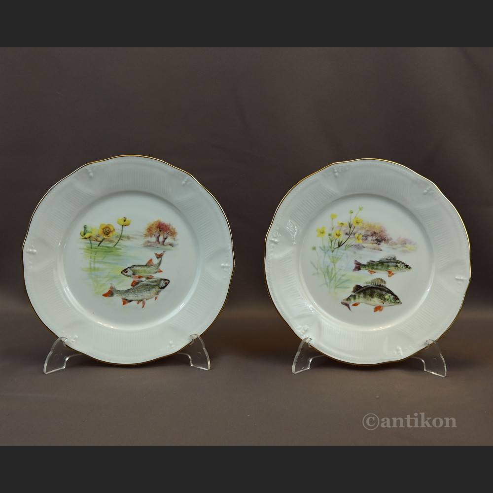 Talerze Limoges do ryb serwis francuski na 12 osób Talerze Limoges do ryb serwis francuski na 12 osób