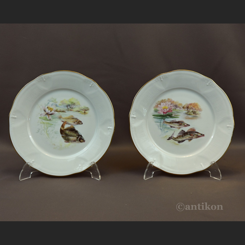 Talerze Limoges do ryb serwis francuski na 12 osób Talerze Limoges do ryb serwis francuski na 12 osób