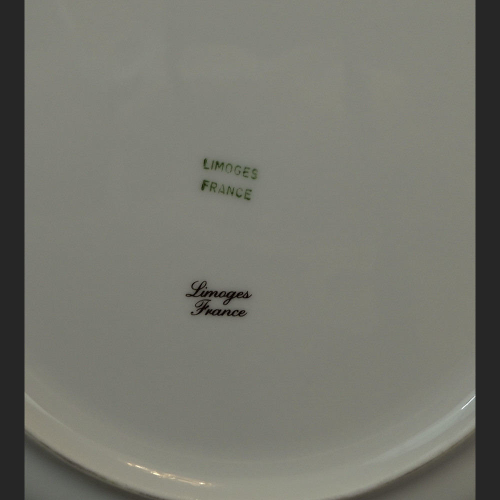 Talerze Limoges do ryb serwis francuski na 12 osób Talerze Limoges do ryb serwis francuski na 12 osób