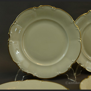 Talerze deserowe kość słoniowa do serwisu 