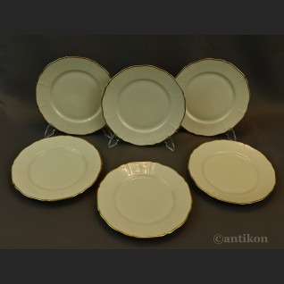 Talerze deserowe kość słoniowa porcelana bawarska  Talerze deserowe kość słoniowa porcelana bawarska