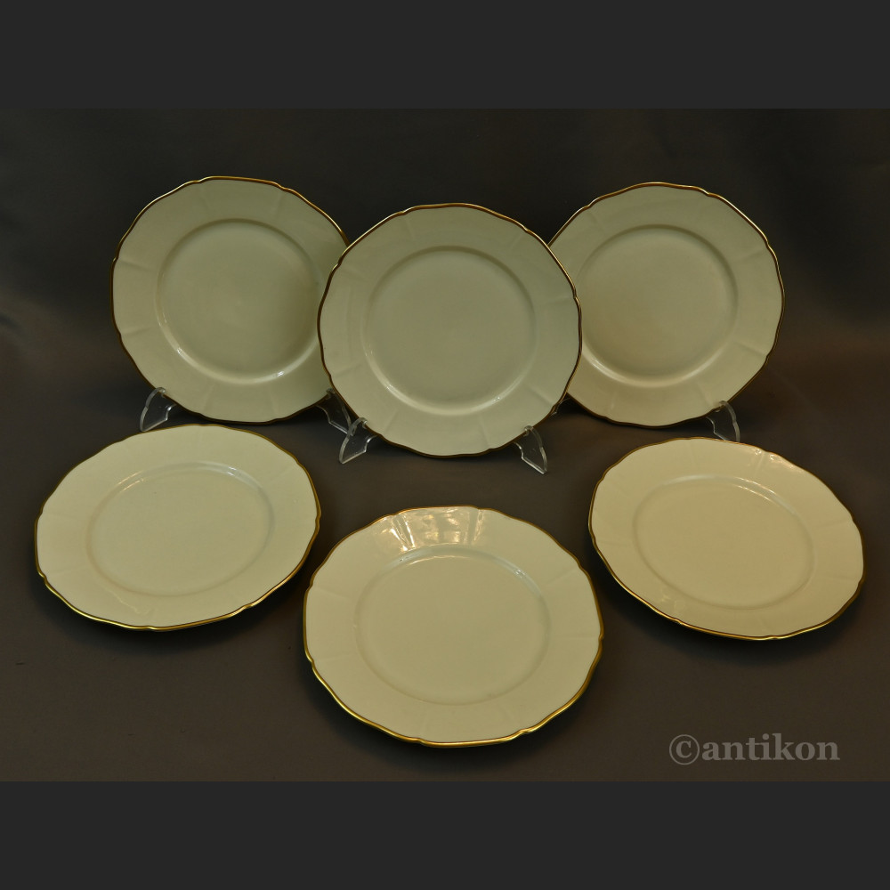Talerze deserowe kość słoniowa porcelana bawarska  Talerze deserowe kość słoniowa porcelana bawarska
