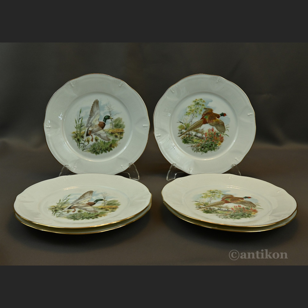 Serwis myśliwski z ptakami Limoges 12 osób 