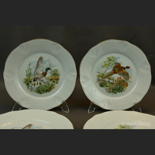 Serwis myśliwski z ptakami Limoges 12 osób 