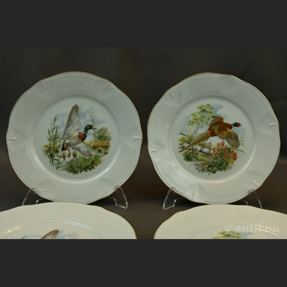 Serwis myśliwski z ptakami Limoges 12 osób 