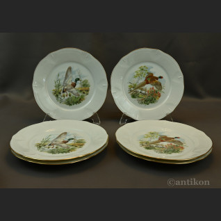 Serwis myśliwski z ptakami Limoges 12 osób 