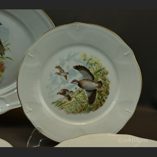 Serwis myśliwski z ptakami Limoges 12 osób 