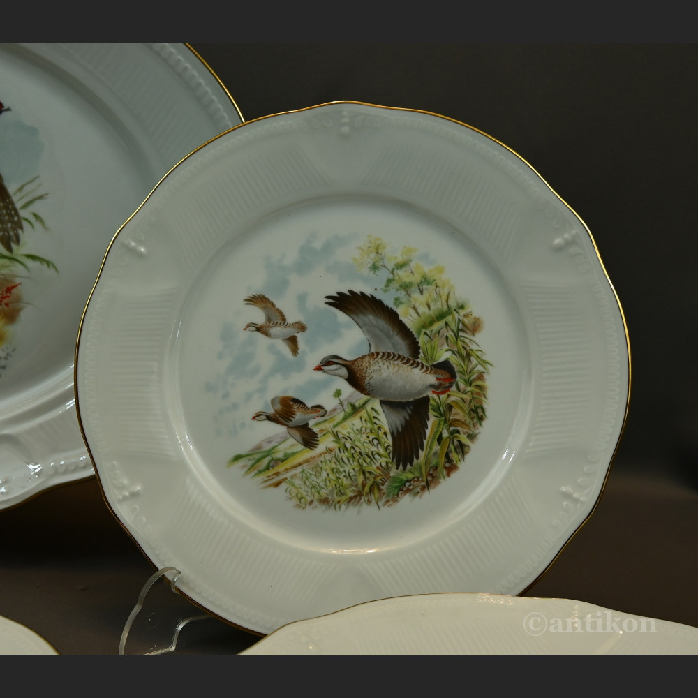 Serwis myśliwski z ptakami Limoges 12 osób 