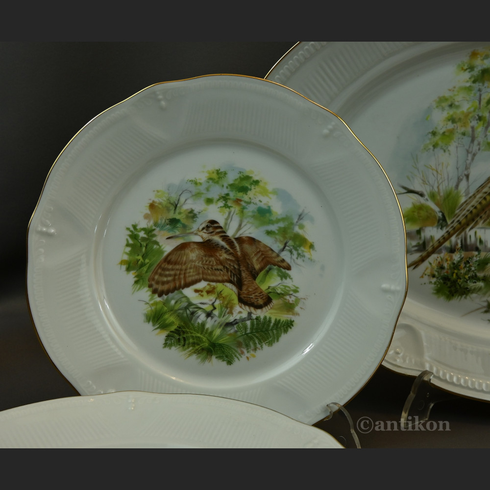 Serwis myśliwski z ptakami Limoges 12 osób 