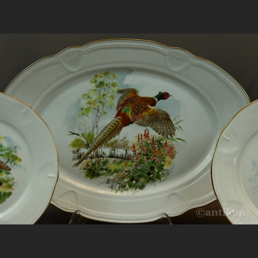 Serwis myśliwski z ptakami Limoges 12 osób 