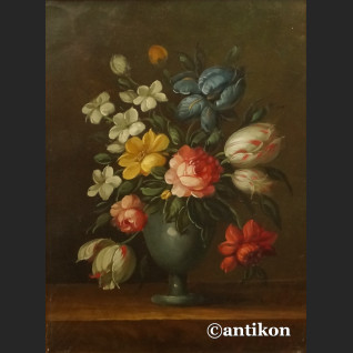 Obrazy z kwiatami w złotej ramie para obrazów 