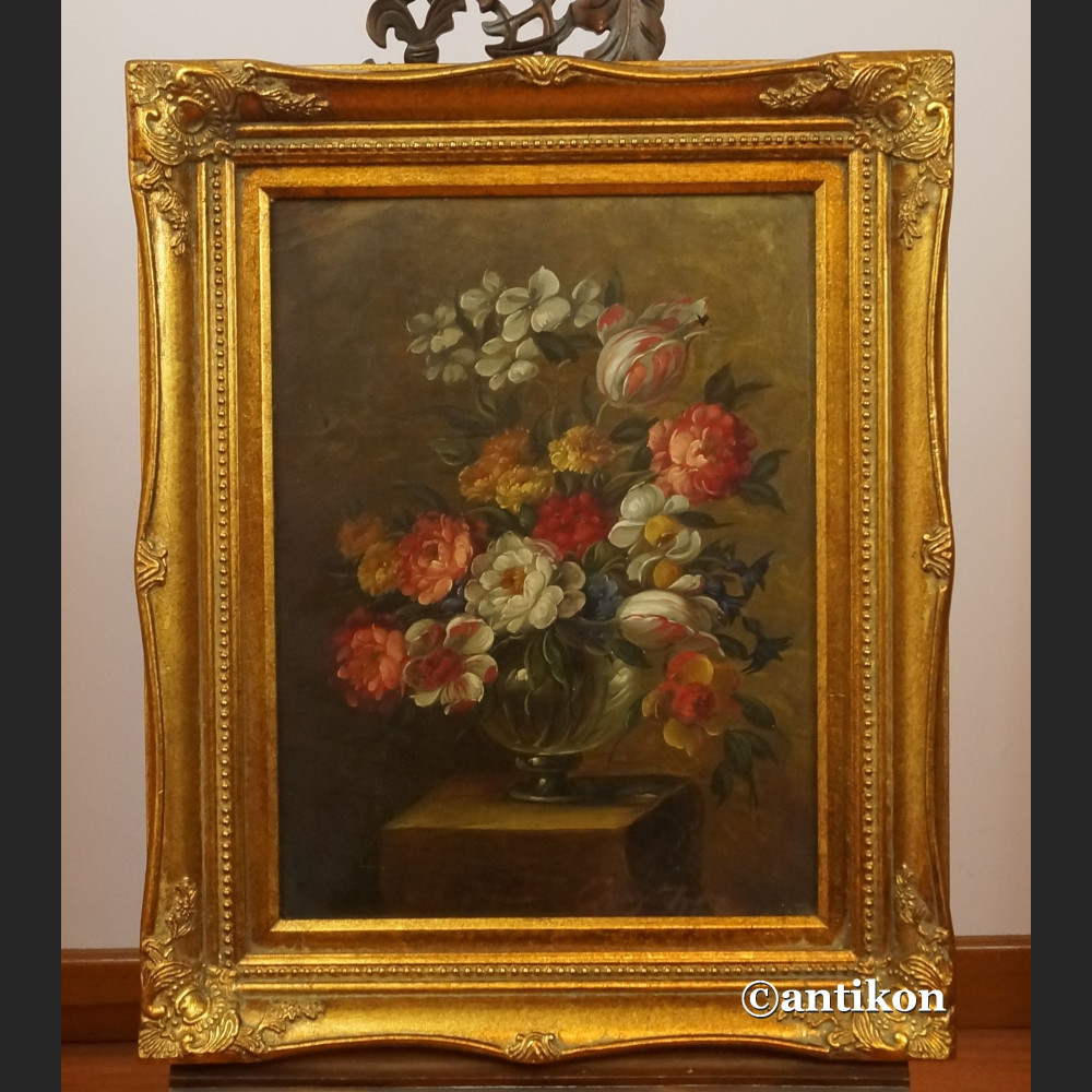 Piękny obraz z kwiatami w ramie 