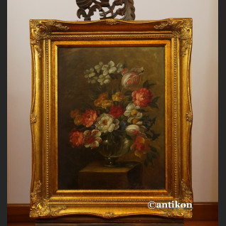 Piękny obraz z kwiatami w ramie