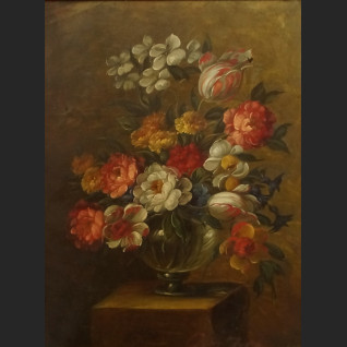 Piękny obraz z kwiatami w ramie 