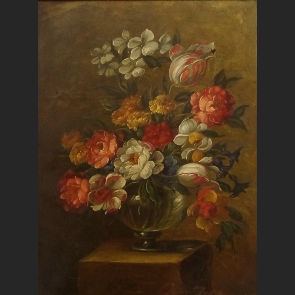 Piękny obraz z kwiatami w ramie 