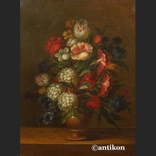 Słynny obraz z kwiatami w ramie 