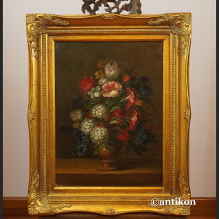 Słynny obraz z kwiatami w ramie