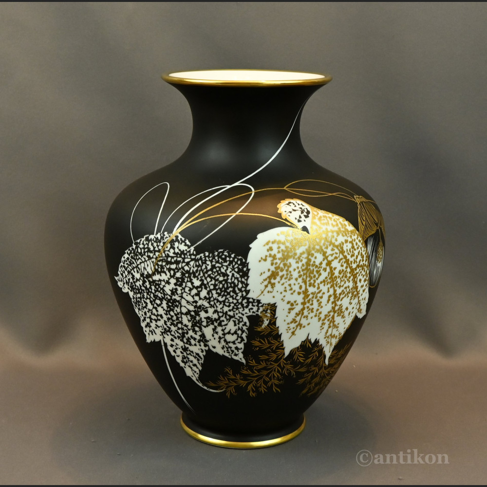 Wazon Rosenthal Selb duży matowa czerń Wazon Rosenthal Selb duży matowa czerń