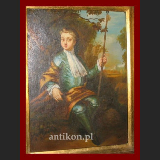 Obraz olejny na desce portret arystokarty  Obraz olejny na desce portret arystokarty