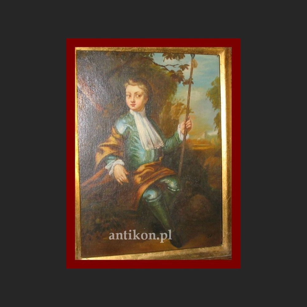 Obraz olejny na desce portret arystokarty  Obraz olejny na desce portret arystokarty