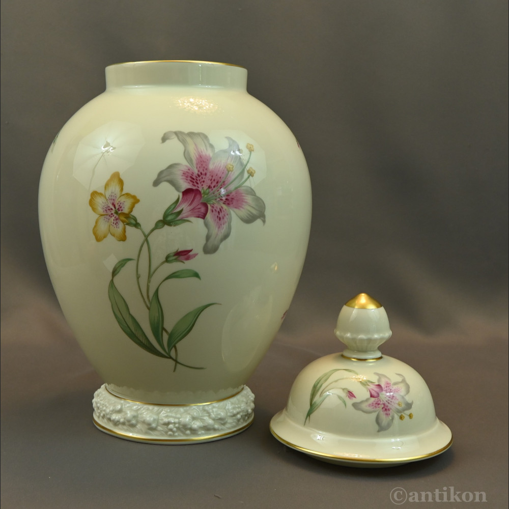 Waza Rosenthal z liliami przedwojenna 