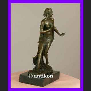 Rzeźba z brązu Art Deco akt 