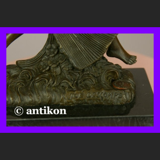 Rzeźba z brązu Art Deco akt 