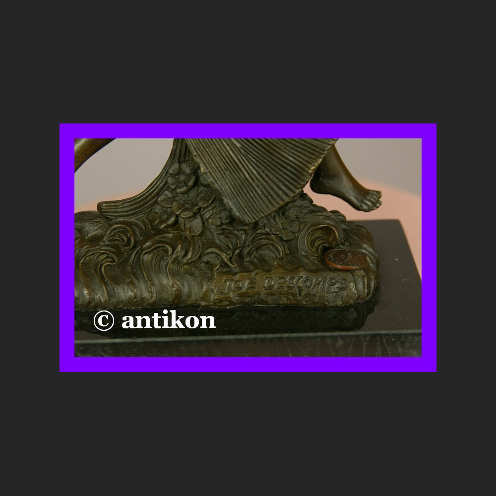 Rzeźba z brązu Art Deco akt 