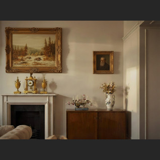 Obraz dziki zimą w lesie prezent myśliwski Obraz dziki zimą w lesie prezent myśliwski