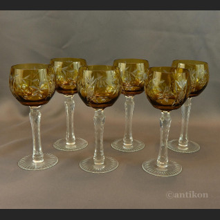 Artystyczne kieliszki kryształowe miodowe 