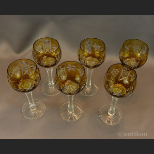 Artystyczne kieliszki kryształowe miodowe 