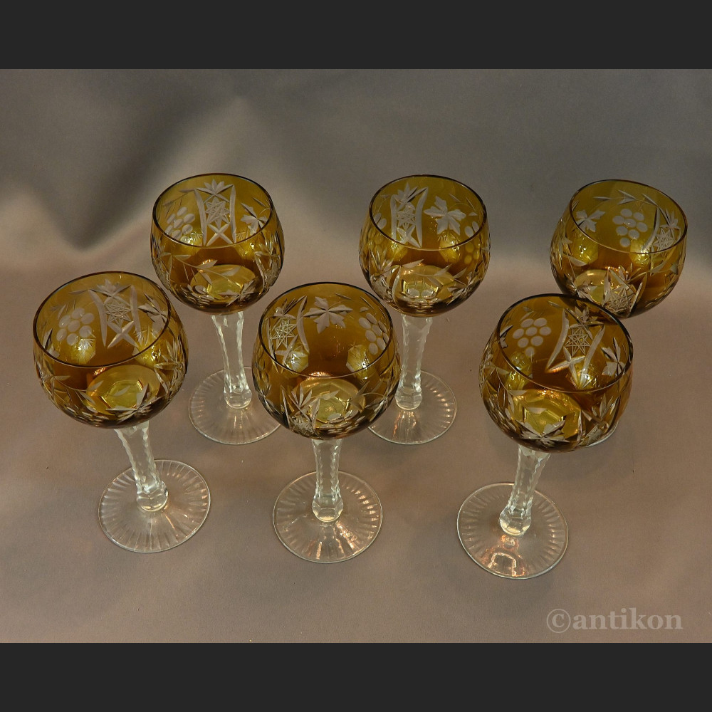 Artystyczne kieliszki kryształowe miodowe 