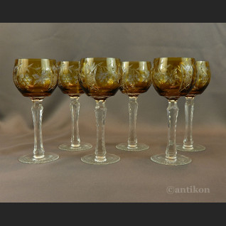 Artystyczne kieliszki kryształowe miodowe 