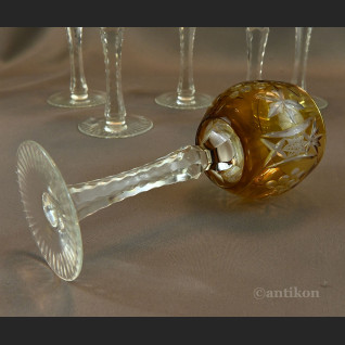 Artystyczne kieliszki kryształowe miodowe 