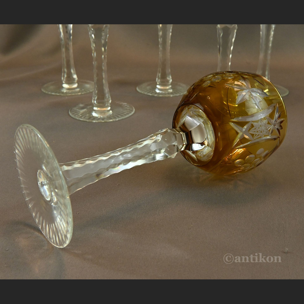 Artystyczne kieliszki kryształowe miodowe 