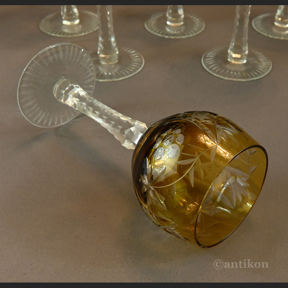 Artystyczne kieliszki kryształowe miodowe 