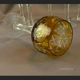 Artystyczne kieliszki kryształowe miodowe 