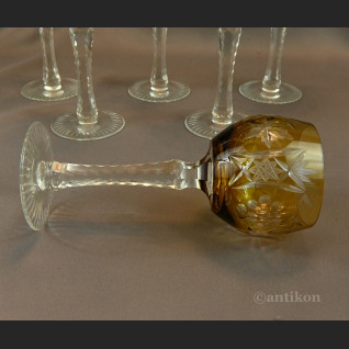 Artystyczne kieliszki kryształowe miodowe 