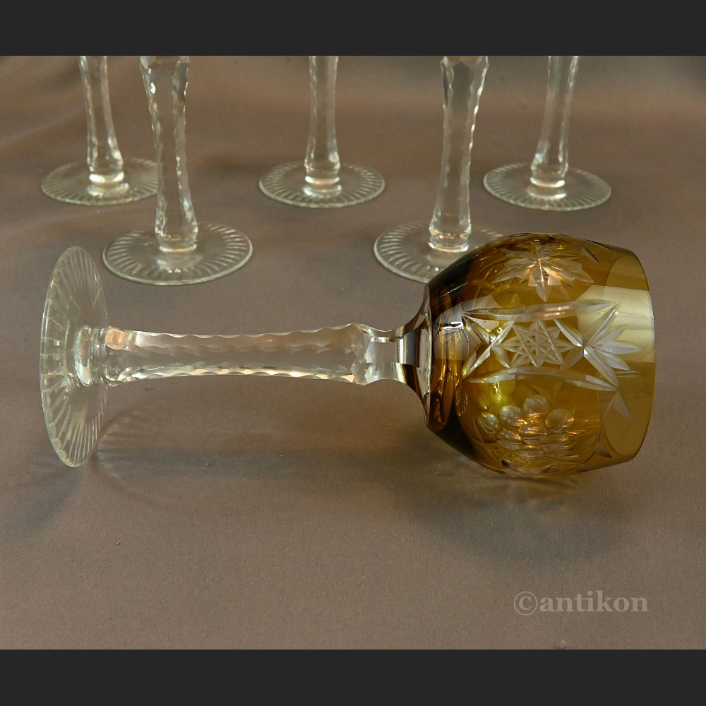 Artystyczne kieliszki kryształowe miodowe 