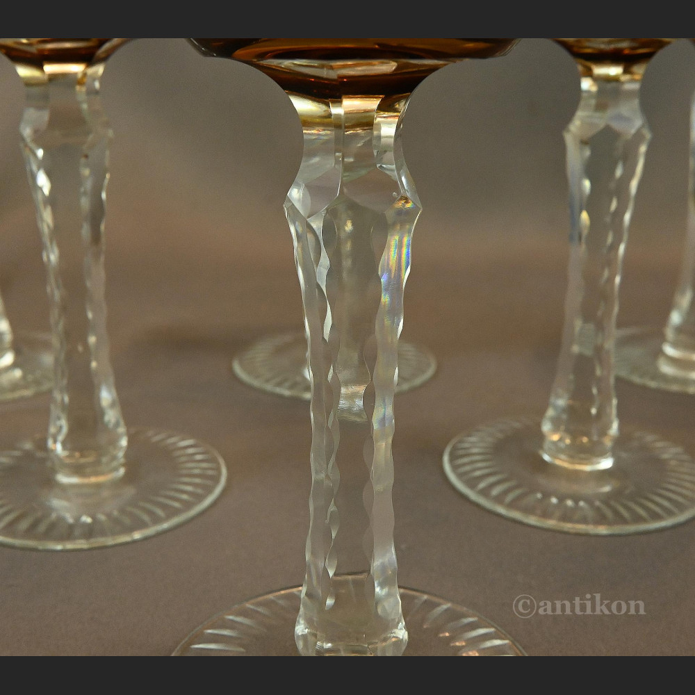 Artystyczne kieliszki kryształowe miodowe 