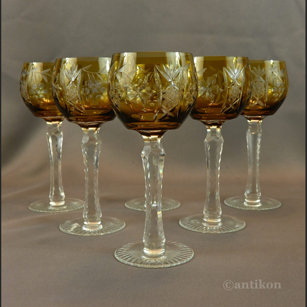 Artystyczne kieliszki kryształowe miodowe 